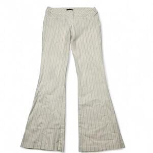 LVL X Vintage Pin Dotted Striped White Low Rise Flared Pants Size Medium